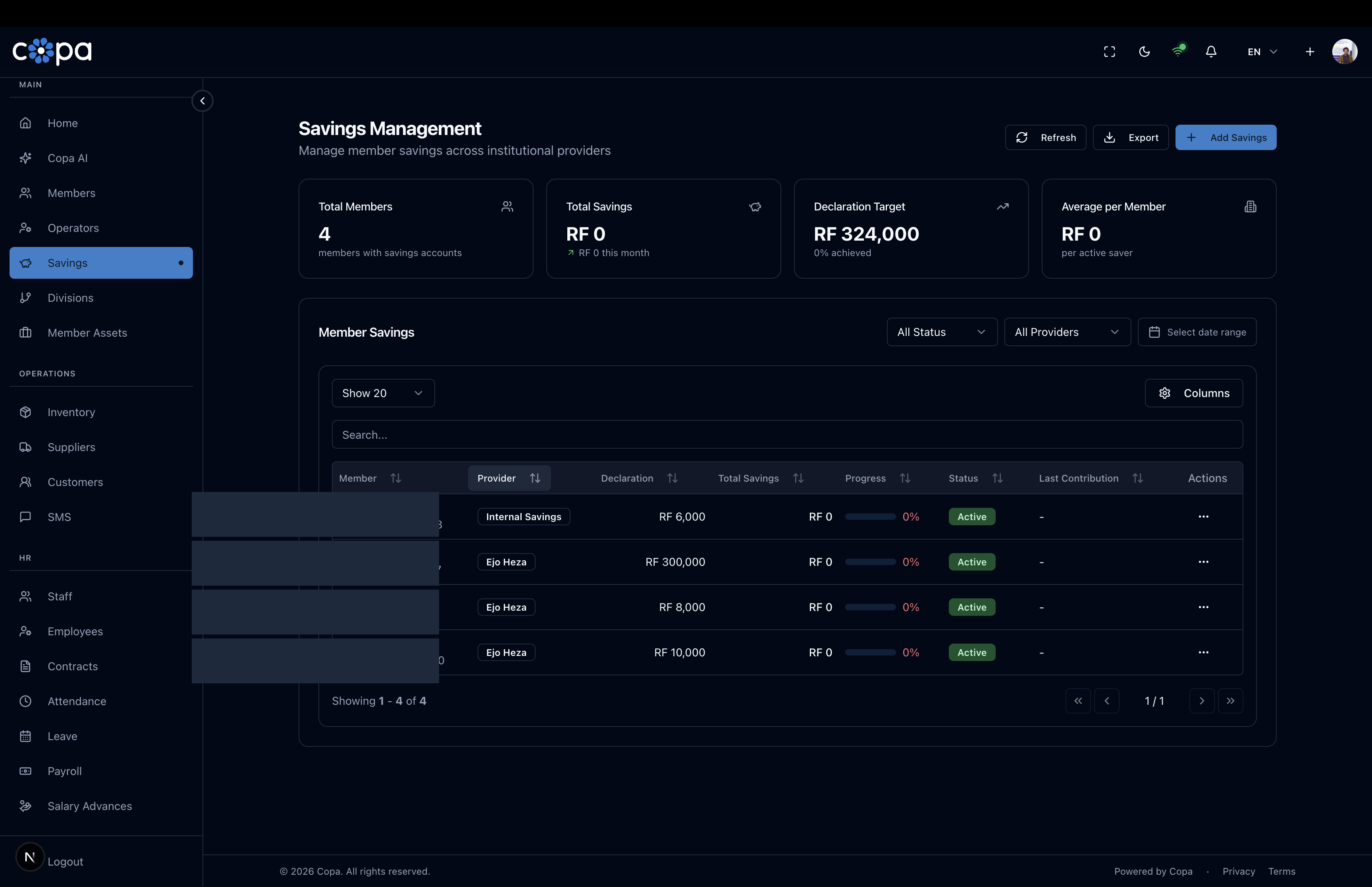 COPA Platform — Members